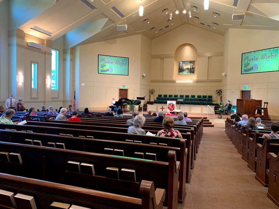 Inside Countryside Baptist Church sanctuary
